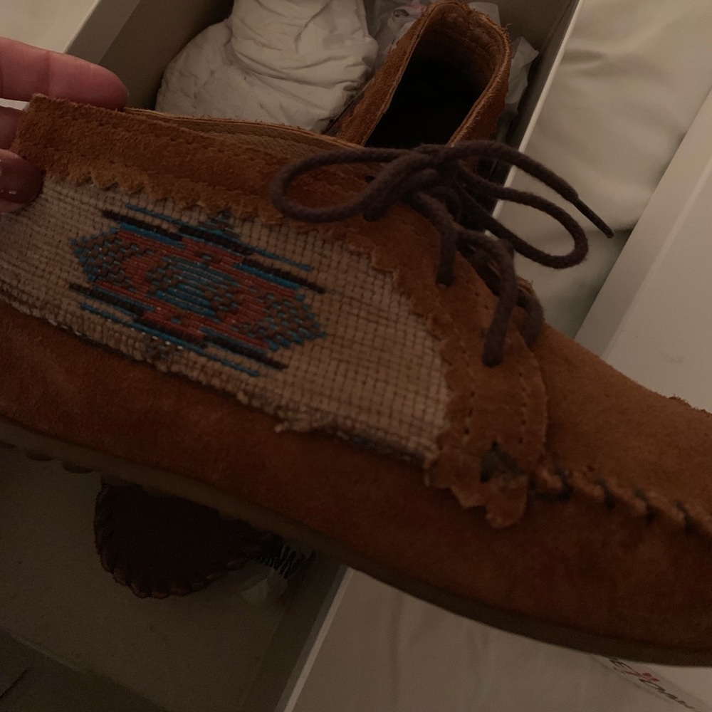 Minnetonka suede booties